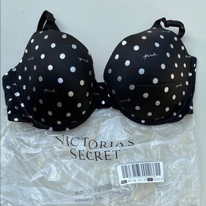 Victoria's Secret Black Polka Dot Push-Up Bra